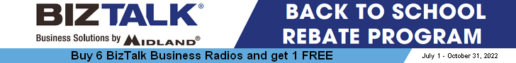 Buy 6 Midland BizTalk Business Radios, Get 1 FREE!