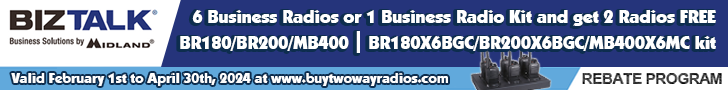 Buy 6 Midland BizTalk Business Radios and Get 2 Free!