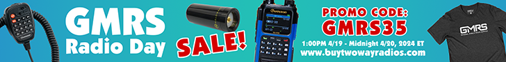 Our National GMRS Radio Day Sale is back for 2024 - 35 Hours Only!
